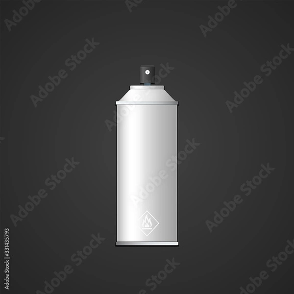 Fototapeta vector blank spray can mockup.