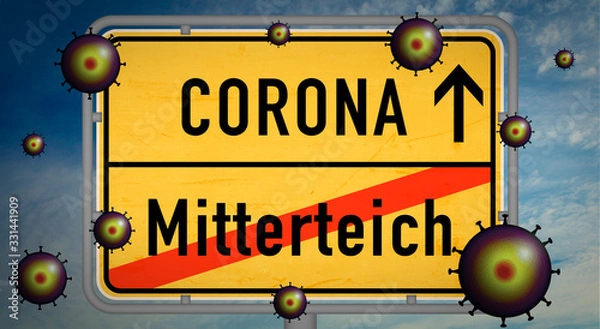 Fototapeta Mitterteich Corona Covid-19 Ausgangssperre Pandemie Söder Virus