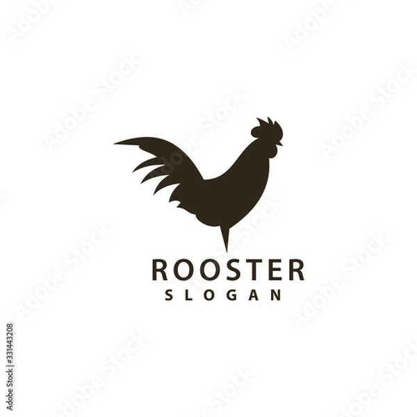 Fototapeta Rooster Logo template vector illustration design