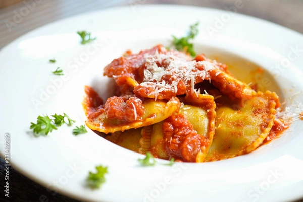 Obraz Ravioli with tomato sauce