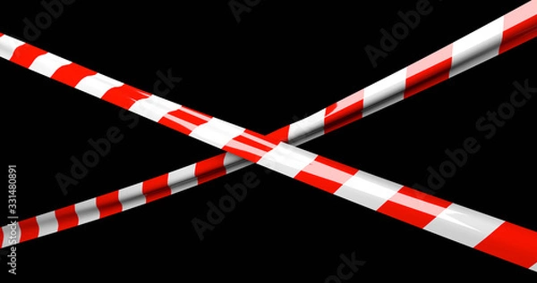 Fototapeta Striped protective tape.