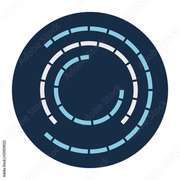 Obraz lines loading circle block style icon vector design