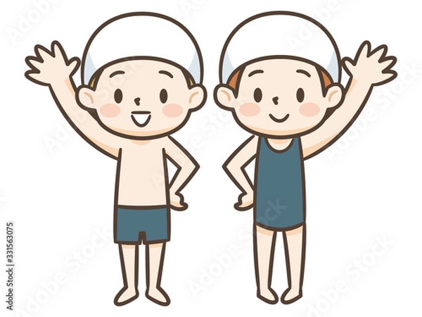 Fototapeta 水泳　子供　水着