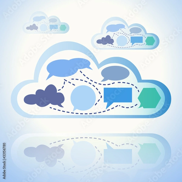 Fototapeta Abstract cloud computing