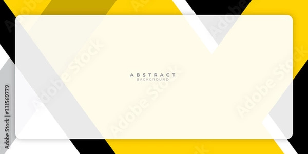 Fototapeta Yellow black presentation background with modern business line concept and text space. Vector illustration design for presentation, banner, cover, web, flyer, card, poster, wallpaper, texture, slide. 