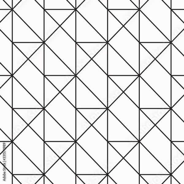 Obraz Abstract black geometric pattern on white background.