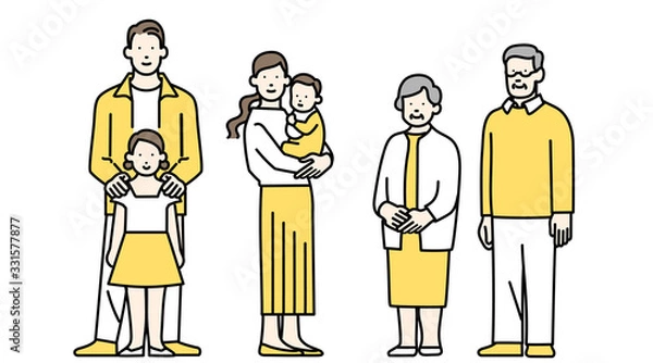 Fototapeta 幸せな家族セット