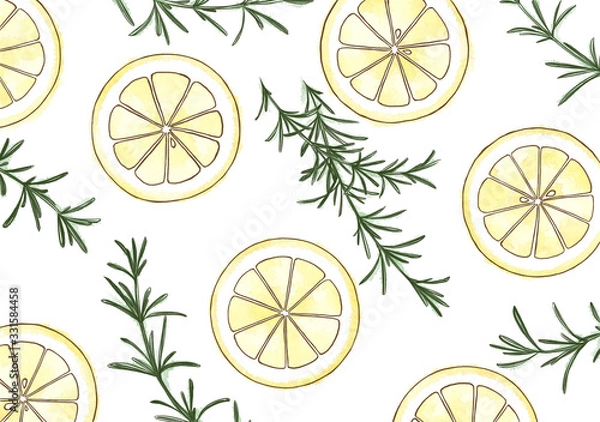 Obraz 檸檬とローズマリー