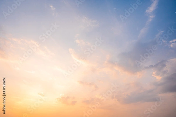 Obraz Sunset sky for background or sunrise sky and cloud at morning.