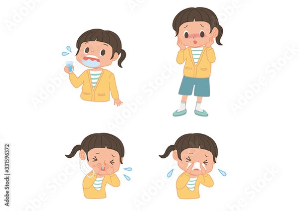 Obraz 風邪を引いている女の子