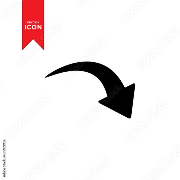 Fototapeta Arrow icon vector. Modern design arrow symbol icon. Simple design on trendy icon.