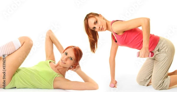 Obraz green and pink