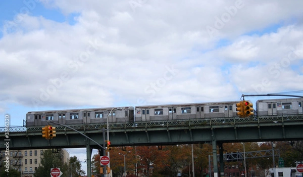Fototapeta new york subway train