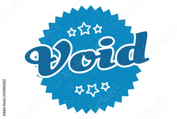 Fototapeta void sign. void round vintage retro label. void