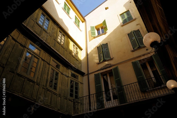 Fototapeta Old green windows