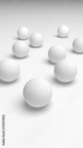 Obraz White abstract background. Lowpoly backdrop. Crumpled paper. 3D illustration