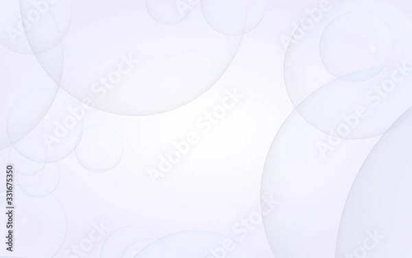 Fototapeta Abstract white background. Backdrop with light transparent bubbles. 3D illustration