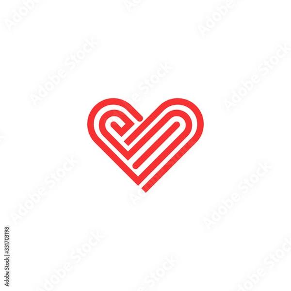 Obraz Outline Heart Logo