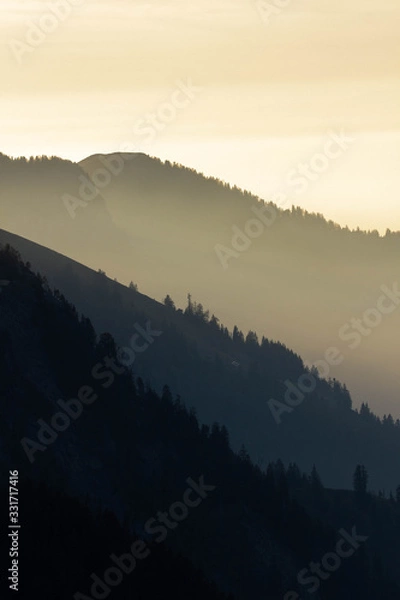 Obraz Couché de soleil graphique