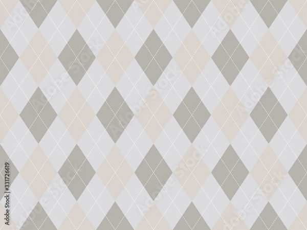 Obraz Argyle pattern seamless. Fabric texture background. Classic argill vector ornament