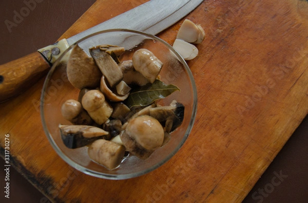 Fototapeta mushroom toasts