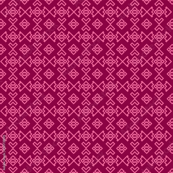 Fototapeta Abstract Geometric Pattern Lines. Square Variation A Seamless Vector Background. Feminine Color