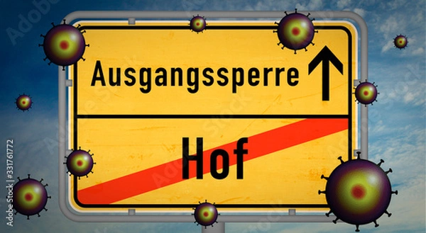 Obraz Hof Corona Covid-19 Ausgangssperre Pandemie Söder Virus