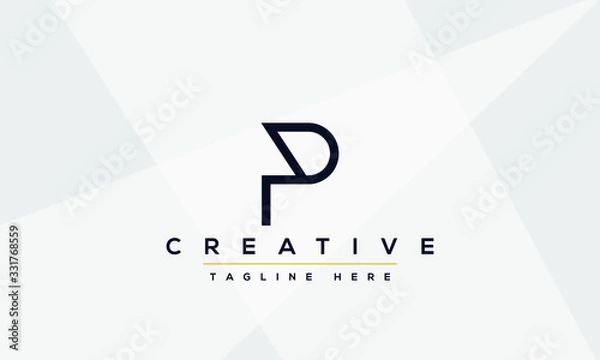 Fototapeta Modern elegant creative P Logo Design and template. PP icon initial Based Monogram and Letters in vector.