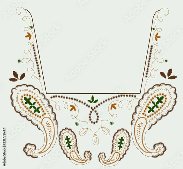Obraz Vector Embroidery fashion Design 