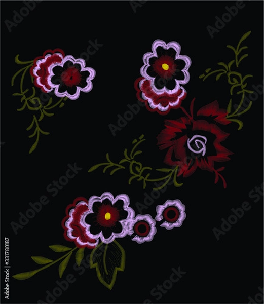 Obraz Vector Embroidery fashion Design 