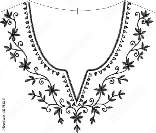 Obraz Vector Embroidery fashion Design 