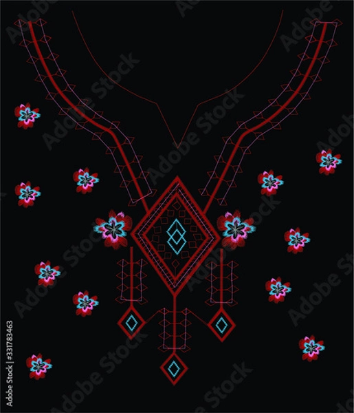 Obraz Vector Embroidery fashion Design 