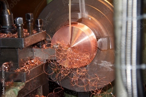 Obraz when machining copper parts on the lathe