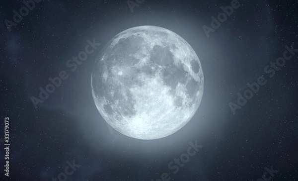 Obraz Full Moon with glow effect