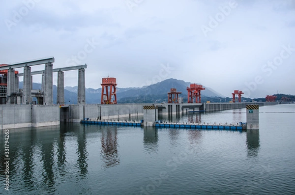 Obraz Three Gorge Dam Port in China