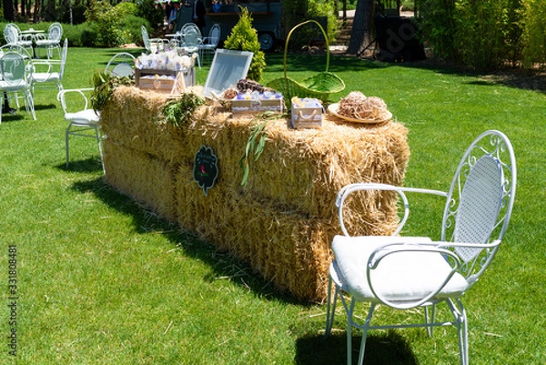 Obraz Decoración con alpaca de paja