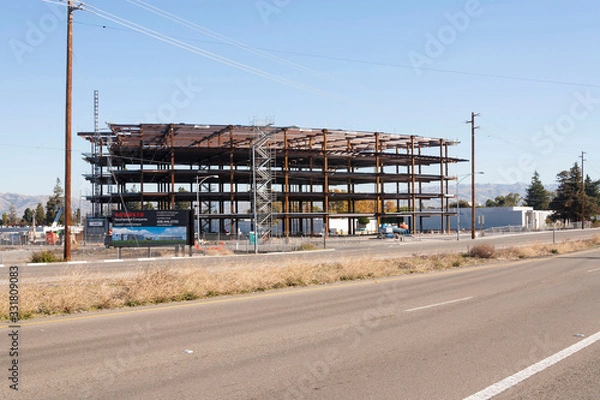 Obraz Steel Framed Building being built