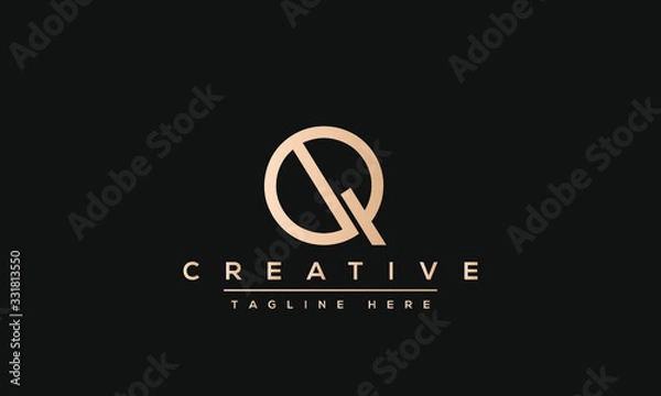 Obraz Abstract monogram letter Q logo icon design. Minimalist Q QQ creative initial based vector template.