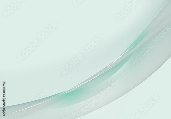 Fototapeta Abstract background waves. Mint blue green abstract background for wallpaper oder business card