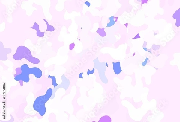 Obraz Light Purple, Pink vector pattern with random forms.
