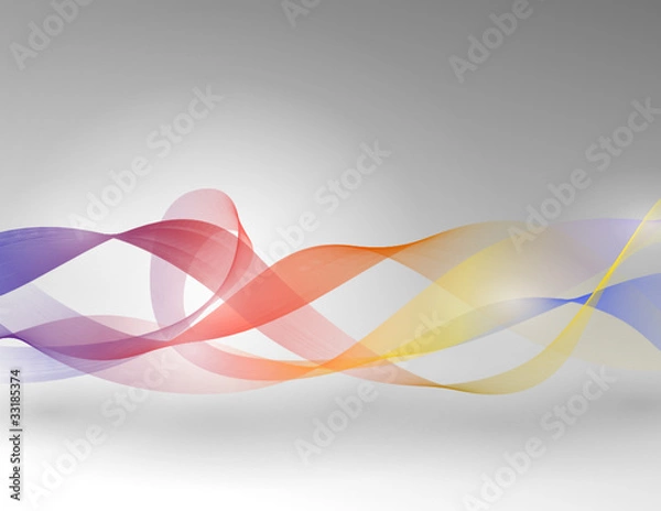 Fototapeta Glowing Ribbons Abstract Vector