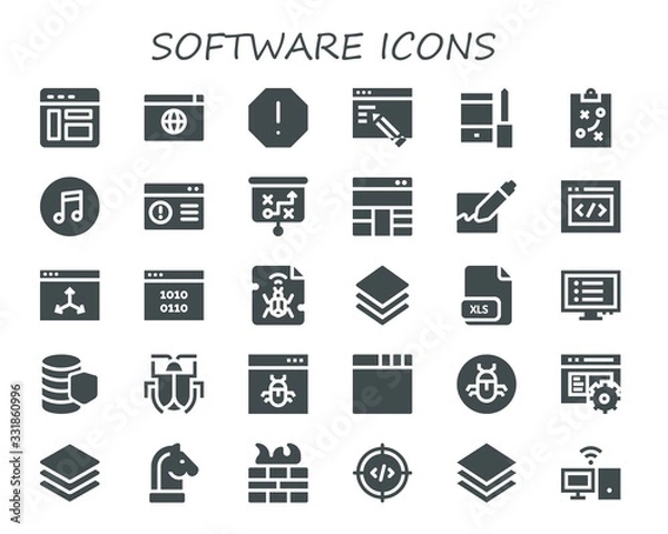 Fototapeta software icon set