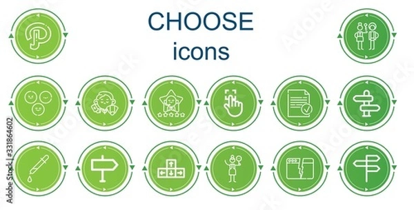 Fototapeta Editable 14 choose icons for web and mobile