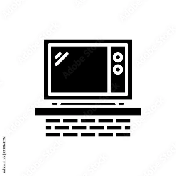 Obraz Microwave vector icon Glyph Illustration