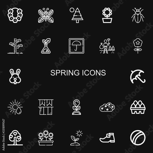 Fototapeta Editable 22 spring icons for web and mobile