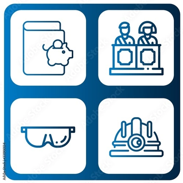 Fototapeta safe icon set