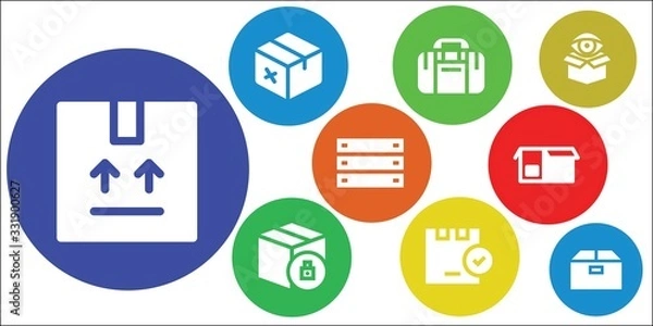 Fototapeta Modern Simple Set of packing Vector filled Icons