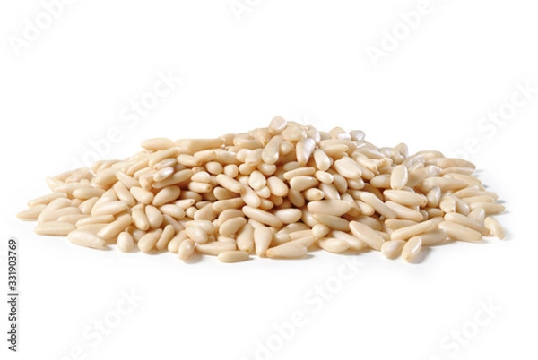 Obraz Pine Nuts - Isolated on White Background