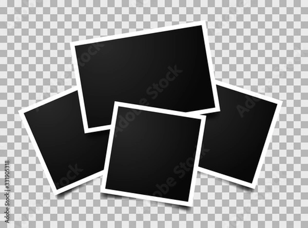 Fototapeta Composition of empty photo frames