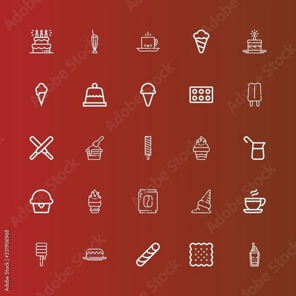 Fototapeta Editable 25 chocolate icons for web and mobile